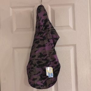 Jelly Wellies Purple, Black, & Tan Camouflage Dog Hoodie Sz L For Small Dogs